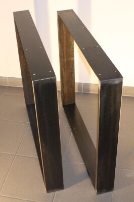 roman zeven gips Industrieel ontwerp tafelonderstel zwart ruw staal 80x73, 195,65 €