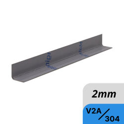 Stainless steel angle edged from 2mm V2A sheet and with...