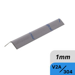 Stainless steel angle from 1mm V2A-Blech edged and with...