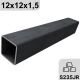 12 x 12 x 1,5 from 1000 - 3000 mm Square tube Steel profile pipe Steel pipe 1900