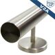 Main courante dallège en acier inox V2A grain 240 poli 50 cm (500mm) embout droit - 2 supports non séparés