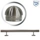 Stainless steel balustrade handrail V2A grain 240 ground 220 cm (2200mm) round end cap - 3 brackets undivided
