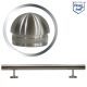 Stainless steel balustrade handrail V2A grain 240 ground 410 cm (4100mm) round end cap - 4 brackets divided