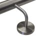 Stainless steel handrail, angled V2A Staircase handrail, polished  linke Wand 42,4 oben halbrund 500-1000