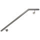 Stainless steel handrail, angled V2A Staircase handrail, polished  linke Wand 42,4 oben halbrund 1001-1500