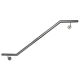 Stainless steel handrail, angled V2A Staircase handrail, polished  linke Wand 42,4 oben und unten halbrund 500-1000