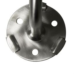 Corrimano in acciaio inox, angolare V2A Corrimano per scale, lucido  rechte Wand 42,4 oben halbrund 1001-1500