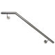 Stainless steel handrail, angled V2A Staircase handrail, polished  rechte Wand 42,4 oben halbrund 1001-1500