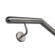 Corrimano in acciaio inox, angolare V2A Corrimano per scale, lucido  rechte Wand 42,4 oben halbrund 1001-1500