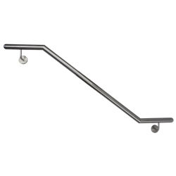 Stainless steel handrail, angled V2A Staircase handrail,...