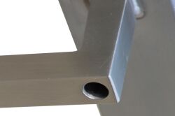 Stainless steel handrail Rectangular AISI 304 50 x 30 grain 240 ground Length 2100 mm