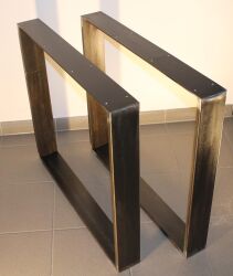 rapa mensalis Industrial design Cadre de table noir acier...