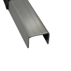 U-profile de 1mm chapa de aluminio doblada con lado visible fuera