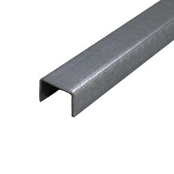 Galvanized U-profile made of 0.5mm galvanized steel sheet edged to customer size