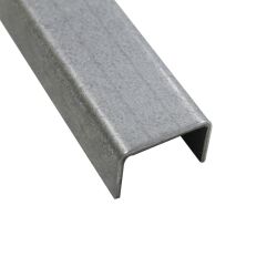 Galvanized U-profile made of 0.5mm galvanized steel sheet edged to customer size