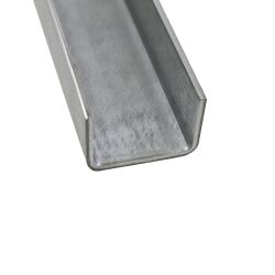 Galvanized U-profile made of 0.5mm galvanized steel sheet edged to customer size