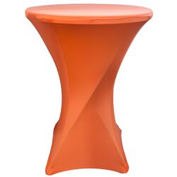 Bar table covers different colours, Ø 80cm orange