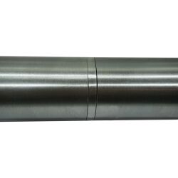 Edelstahlhandlauf geteilt V2A Korn 240 geschliffen ab 2100mm  42,4 mm 3000 mm - 3 Halter Endkappe Gerade