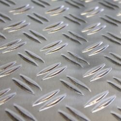 3,5/5 mm Aluminium Tränenblech Duett Alublech Riffelblech bis 1000 x 1000 mm