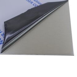 3mm V2A stainless steel sheet sanded on one side, coated...