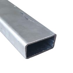 80x50x3 mm tubo de acero galvanizado - desbarbado - horizontal - inglete en un lado