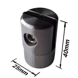 Plate adapter 25mm V2A stainless steel matt brushed AISI...