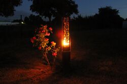 Fire pillar antique for outdoor torch 1,40m high
