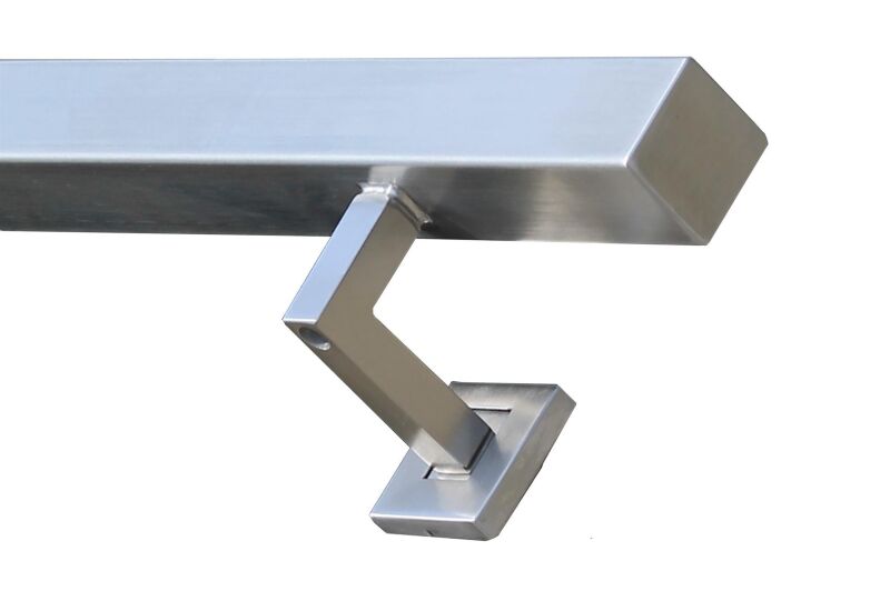 Stainless Steel Handrail Square V2a Ground Staircase Handrail 400 600 82 35