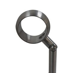 Soporte de anillo móvil de acero inoxidable V2A pulido para pasamanos y postes de Ø42,4x2mm