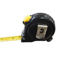 Roll measuring tape 16mm x 3m with back lock in black