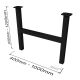 Anne table runner - H60 en acier recouvert de poudre en noir (RAL 9005)