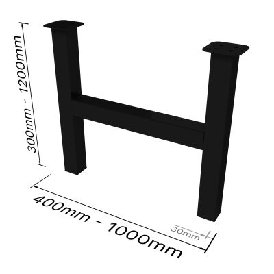 Hannah - H80 made of powder-coated steel with plastered welds in black (RAL 9005)