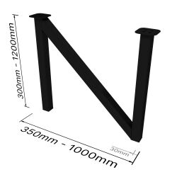 Tischkufe Norbert - N60 aus pulverbeschichtetem Stahl in...