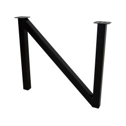 Outdoor Tischkufe Norbert - N100 aus verzinktem und pulverbeschichtetem Stahl in Schwarz (RAL 9005) | 1 Stück