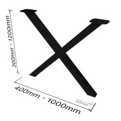 Tischkufe Xavier - X60 aus pulverbeschichtetem Stahl in...