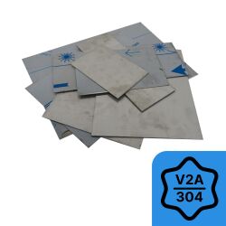 Stainless Steel V2A Sheet Metal Remains Single Side Sliffs and Foiled B-Ware - 4kg