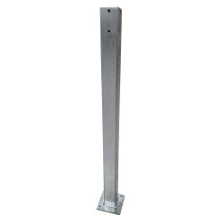 Galvanized universal post for screwing on to size