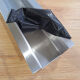 Hat profile to measure from 3mm stainless steel sheet bent with ground visible side inside