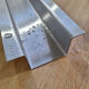 Hat profile to measure from 3mm stainless steel sheet bent with ground visible side inside