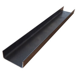 U-profile made of corten steel bent to size in different...