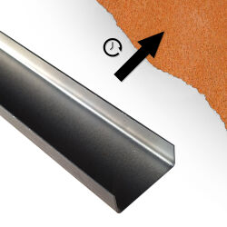 U-profile made of corten steel bent to size from 1mm sheet