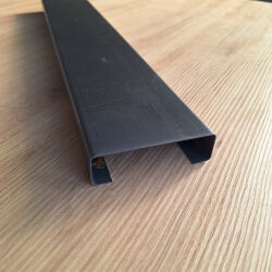 C-profile of corten steel bent to size from 1mm sheet