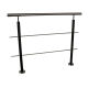 RG01 - Stainless steel railing with 2 filling rods and posts in black