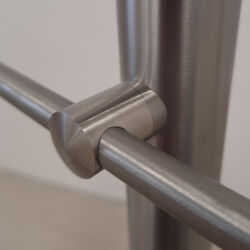 RG01 - Stainless steel railings over corner with optional powder coating of posts