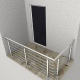 RG01 - Stainless steel railings over corner with 6 filling bars