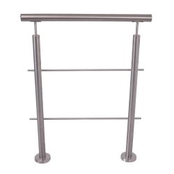 RG01 - Stainless steel railing with two corners and 2 filler bars