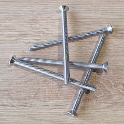 M8x120 countersunk head screw with stainless steel hexagon socket according to ISO 10642