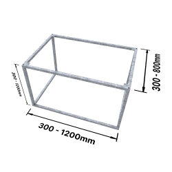 Cadre de table extérieur selon type Cube