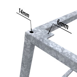 Outdoor table frame according to type Cube