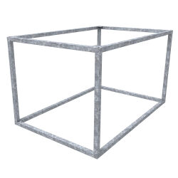 Outdoor table frame according to type Cube